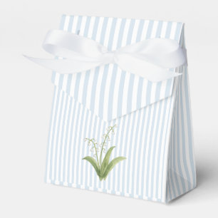 Maiglöckchen-Blume Blaue Streifen Preppy Geschenkschachtel