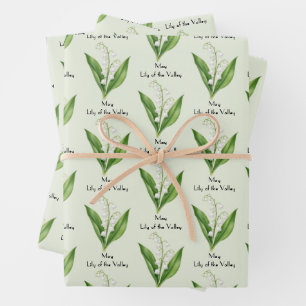 Maiglöckchen-Blumen Geschenkpapier Set