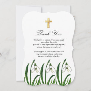 Maiglöckchen-Blumen-Trauerkreuz Danke  Einladung