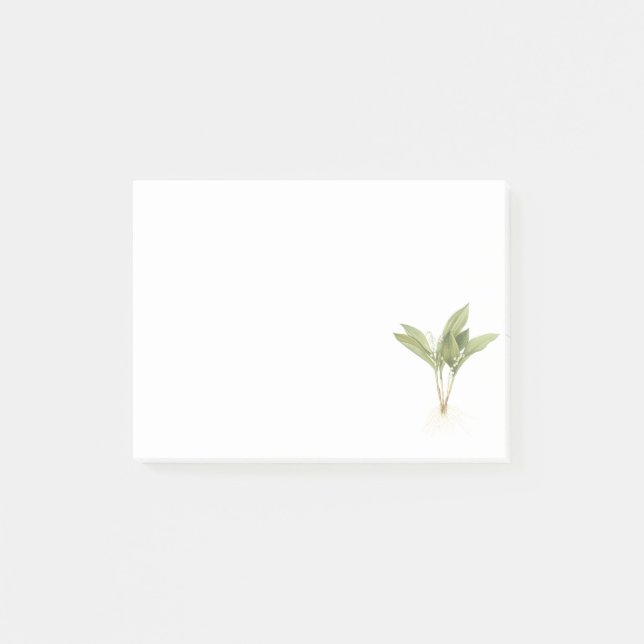 Maiglöckchen (Convallaria majalis) durch Redouté Post-it Klebezettel (Vorderseite)