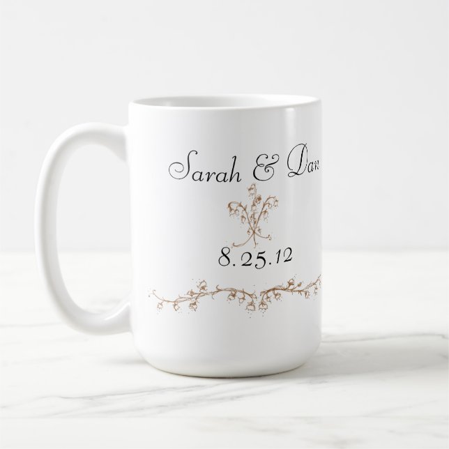 Maiglöckchen-Hochzeit Kaffeetasse (Links)