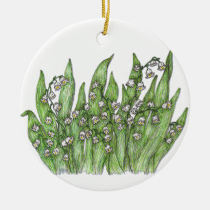 Maiglöckchen Keramikornament