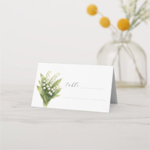 Maiglöckchen Weiße Blumen Florale Hochzeit Platzkarte