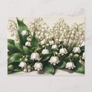 Maiglöckchenblumen Feiertagspostkarte