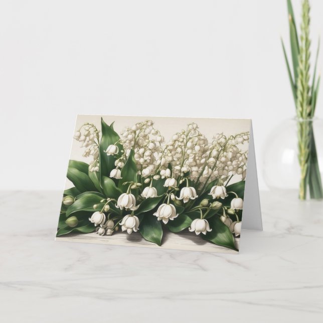 Maiglöckchenblumen Karte (Vorderseite)