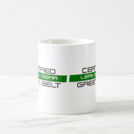 MAIGRE six tasses de café de ceinture verte de