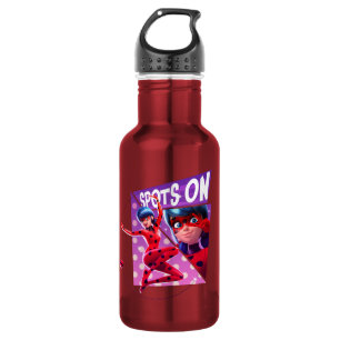 Maikäfer Felder auf Lila Grafik Edelstahlflasche