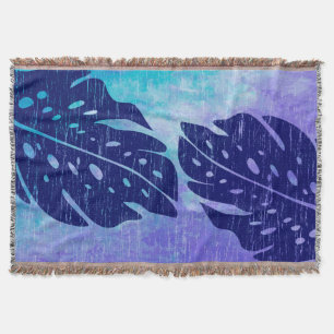 Maikai Hawaiian Monstera Leaf Krawatte-Dye Blend Decke