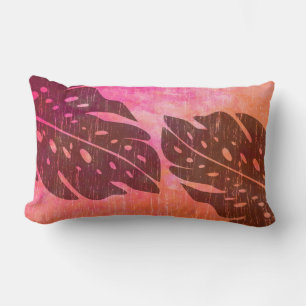 Maikai Hawaiian Monstera Leaf Krawatte-Dye Blend Lendenkissen