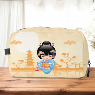 Maiko Kokeshi Doll Niedlich Japanisch Geisha Yello Waschbeutel