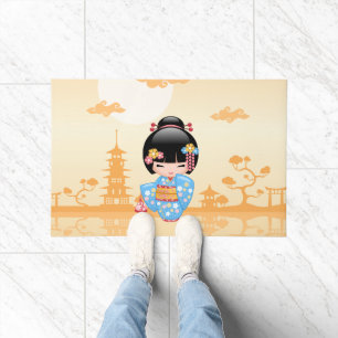 Maiko Kokeshi Doll - Niedliches japanisches Geisha Fußmatte