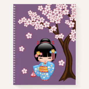 Maiko Kokeshi Doll - Niedliches japanisches Geisha Notizbuch