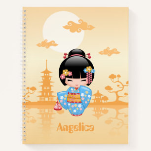 Maiko Kokeshi Doll - Niedliches japanisches Geisha Notizbuch