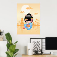 Maiko Kokeshi Doll - Niedliches japanisches Geisha