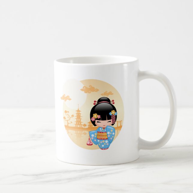 Maiko Kokeshi Puppe - niedliches japanisches Kaffeetasse (Rechts)