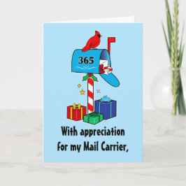 Mail Carrier Christmas Mailbox mit Packkarte Karte