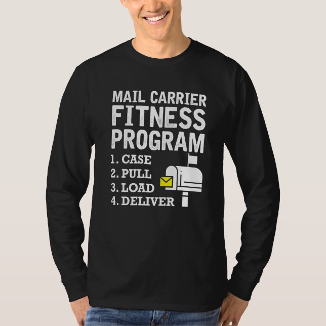 Mail Carrier Fitness Program Niedlich Postarbeiter T-Shirt (Vorderseite)