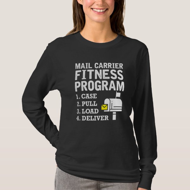 Mail Carrier Fitness Program Niedlich Postarbeiter T-Shirt (Vorderseite)