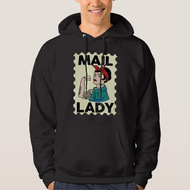 Mail Carrier Postal Worker Postman Mail Lady Stamp Hoodie (Vorderseite)