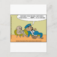 Mail Hund in Therapy Funny Offbeat Cartoon Geschen