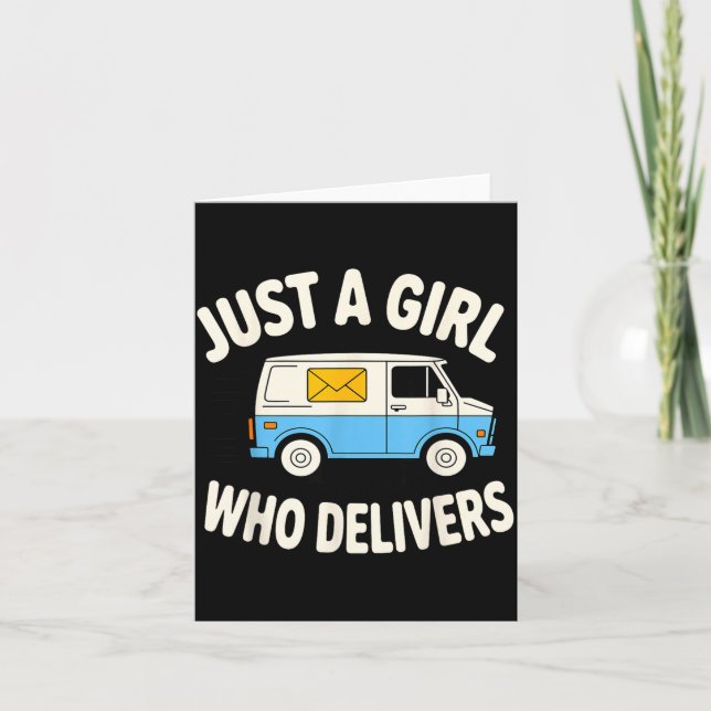 Mail Lady Design For Women Girls Stal Worker Mail  Karte (Vorderseite)