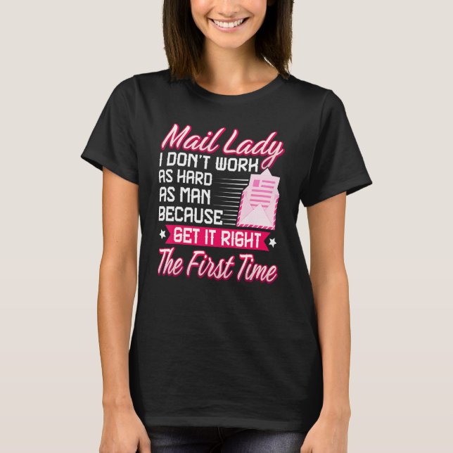 Mail Lady Mail Carrier Women Postarbeiter Postwo T-Shirt (Vorderseite)
