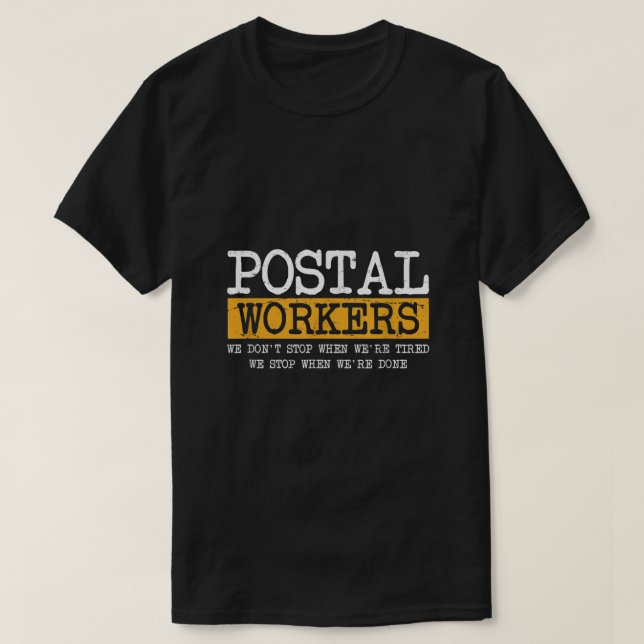 Mail Man Lady Rural Carrier spendet Postarbeiterin T-Shirt (Design vorne)
