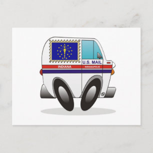 Mail Truck INDIANA Postkarte