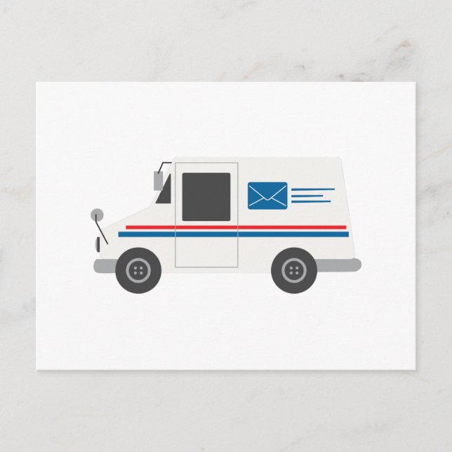 Mail Truck Postkarte (Vorderseite)