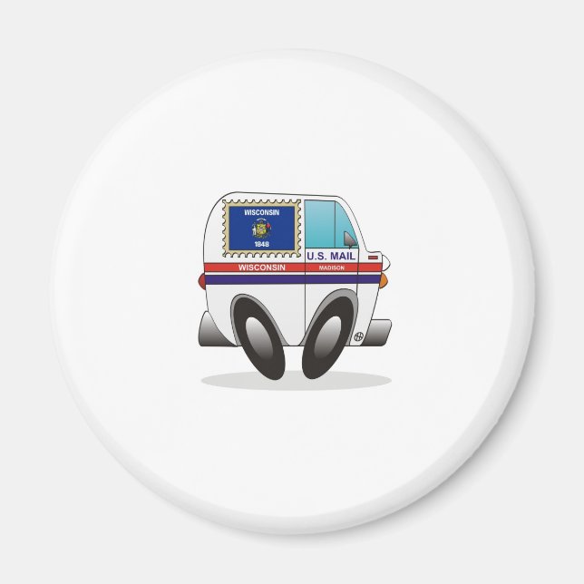 Mail Truck WISCONSIN Magnet (Vorne)