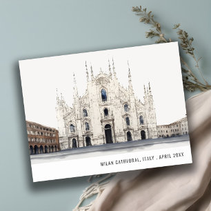 Mailand Dom Italien Aquarell Italien Reise Postkarte