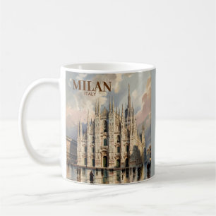 Mailand Dom von Mailand Vintage Reise Aquarell Kaffeetasse
