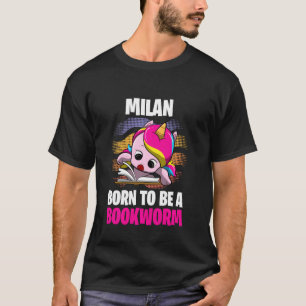Mailand ist Geboren ein Buchwürmer Personalisiert T-Shirt
