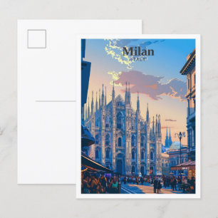 Mailand Italien Art Vintage Postkarte