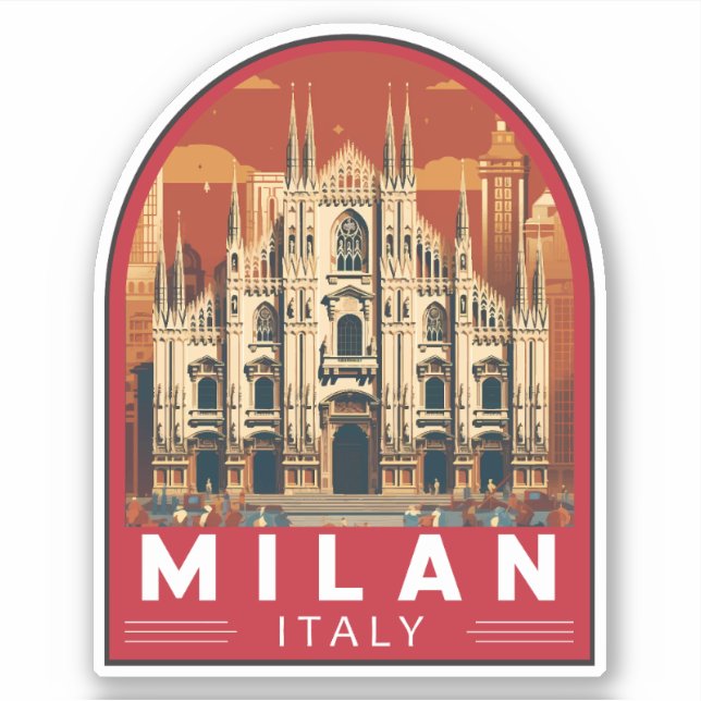 Mailand Italien Duomo di Milano Kunst, Dichtung un Aufkleber (Vorderseite)