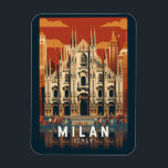 Mailand Italien Duomo di Milano Kunst, Dichtung un Magnet<br><div class="desc">Mailänder Vektorgrafik Design. Mailand,  eine Metropole in Italiens nördlicher Lombardei,  ist eine globale Hauptstadt von Mode und Design.</div>