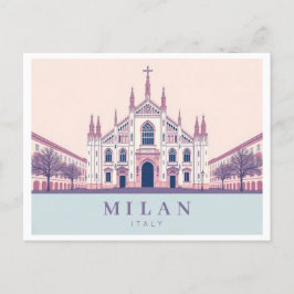Mailand Italien Duomo di Milano Pastel Travel Postkarte