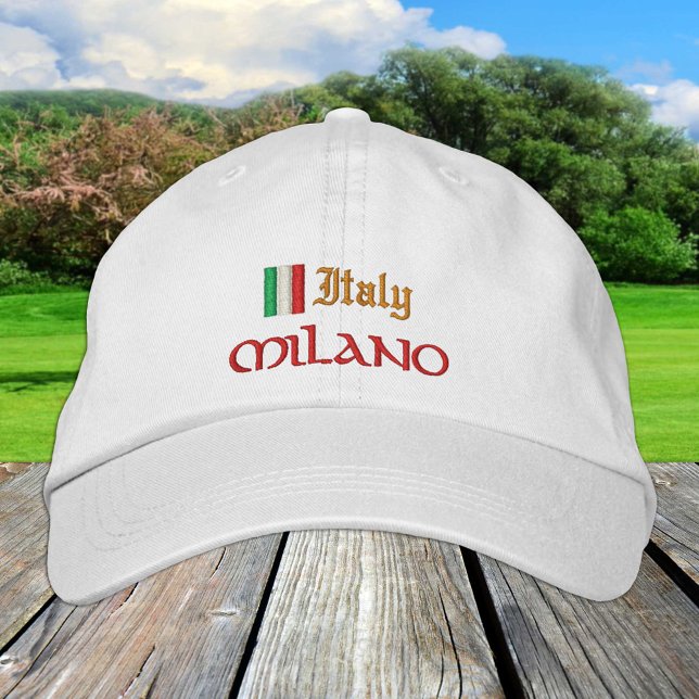 Mailand & Italien Mode / Patrioten der italienisch Bestickte Baseballkappe (Von Creator hochgeladen)
