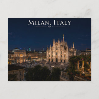 Mailand Italien Nacht Stadtansicht Reise Postkarte