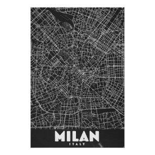 Mailand Italien Retro-Karte Poster