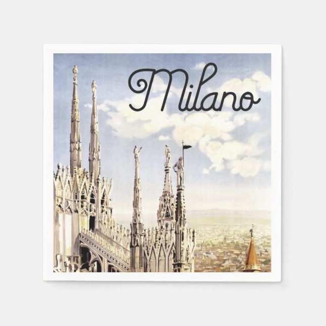 Mailand Italien Vintag Serviette (Vorderseite)