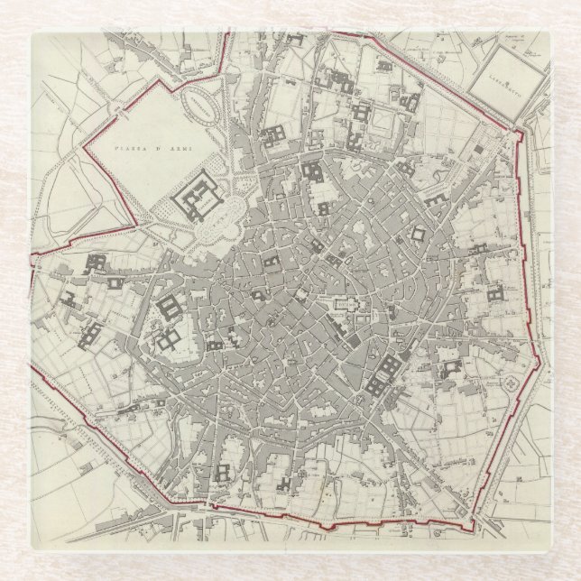 Mailand Mailand Glasuntersetzer (Vorderseite)