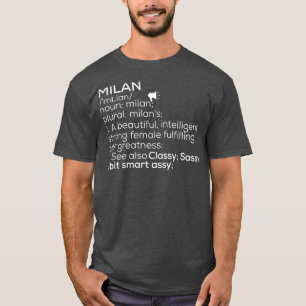 Mailand Name Mailand Definition Mailand Weibliche T-Shirt