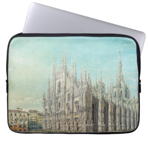 Mailand Piazza del Duomo 1850er Jahre von Carlo Bo Laptopschutzhülle