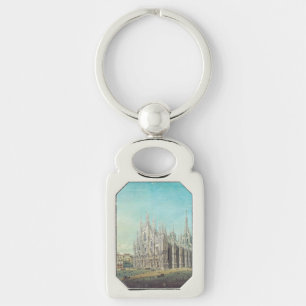 Mailand Piazza del Duomo 1850er Jahre von Carlo Bo Schlüsselanhänger