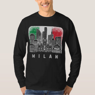 Mailand - Vintage Skyline-Flagge T-Shirt