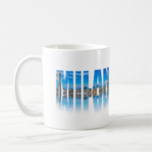Mailänder Label aus der Skyline Mailands in Italie Kaffeetasse