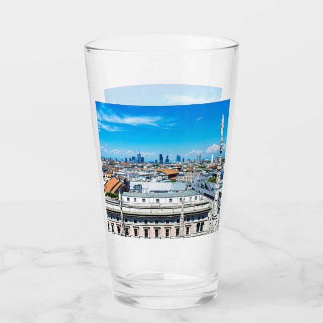 Mailänder Skyline Glas (Vorderseite)