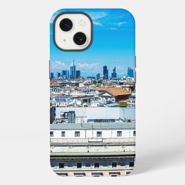 Mailänder Skyline iPhone Hülle (Rückseite)
