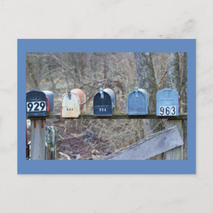 Mailboxen-Foto Postkarte